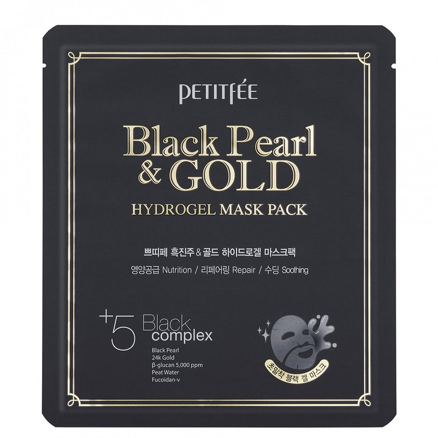 PETITFEE	Black Pearl & Gold Hydrogel MASK PACK