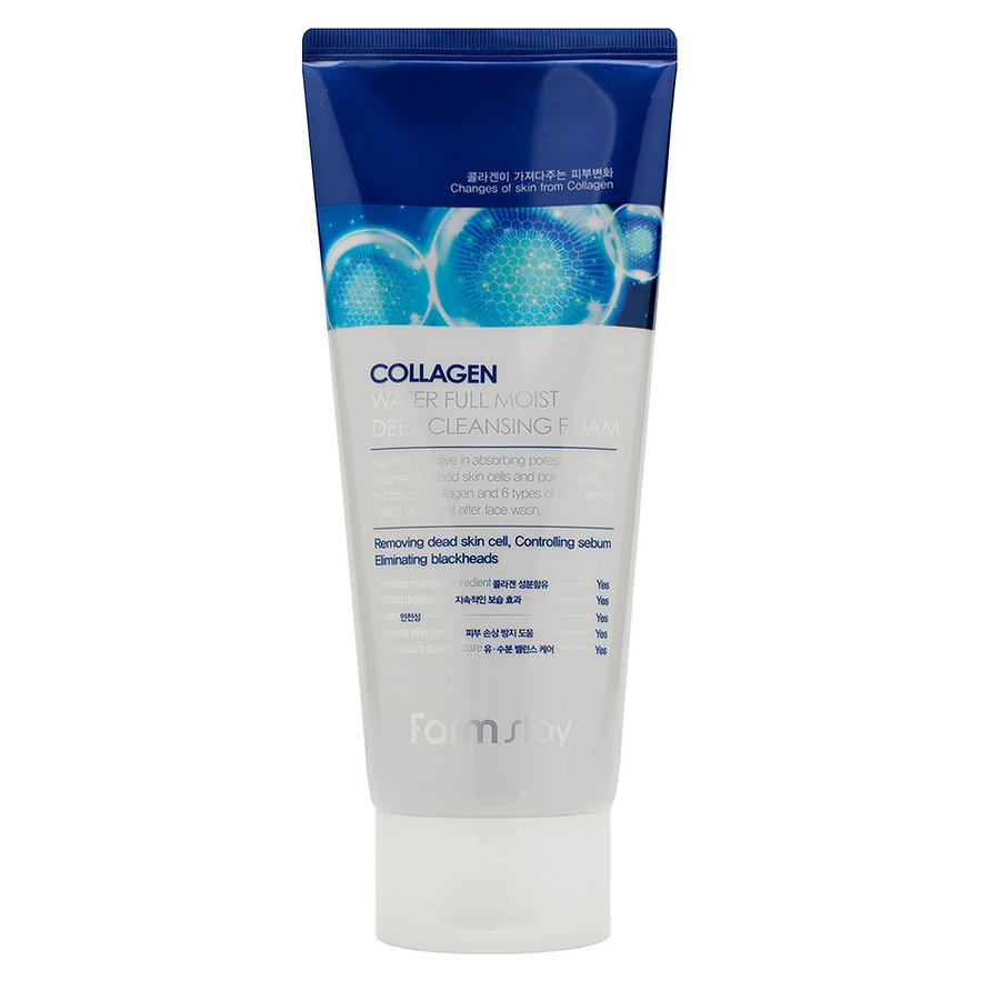 FARMSTAY COLLAGEN WATER FULL MOIST DEEP CLEANSING FOAM
